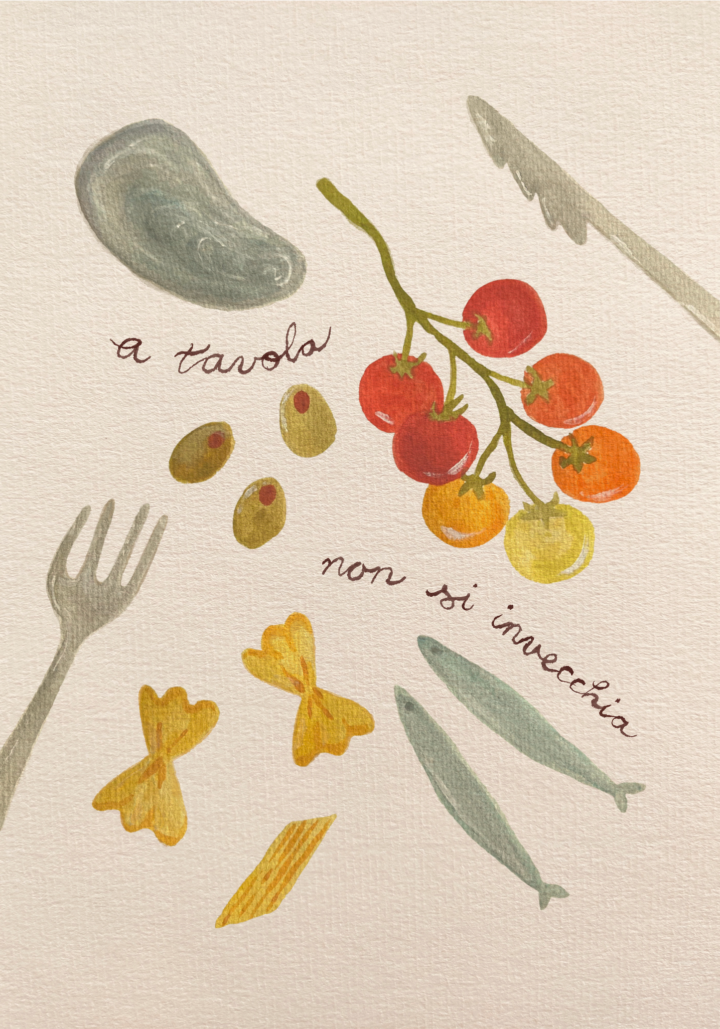 "A Tavola" Art Print