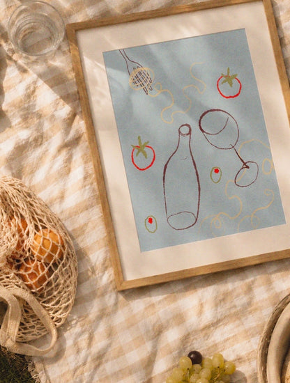 "Buon Cibo, Buon Vino, Buoni Amici" Art Print