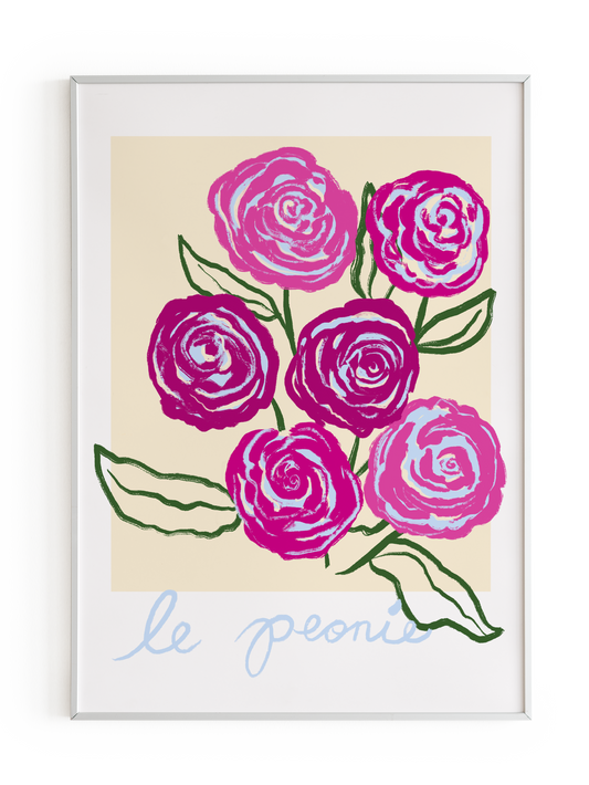 "Le peonie" Art Print