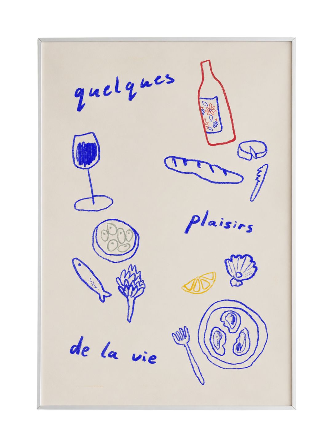 "Quelques plaisirs de la vie" Art Print