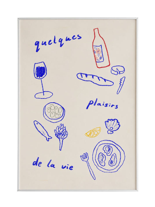"Quelques plaisirs de la vie" Art Print