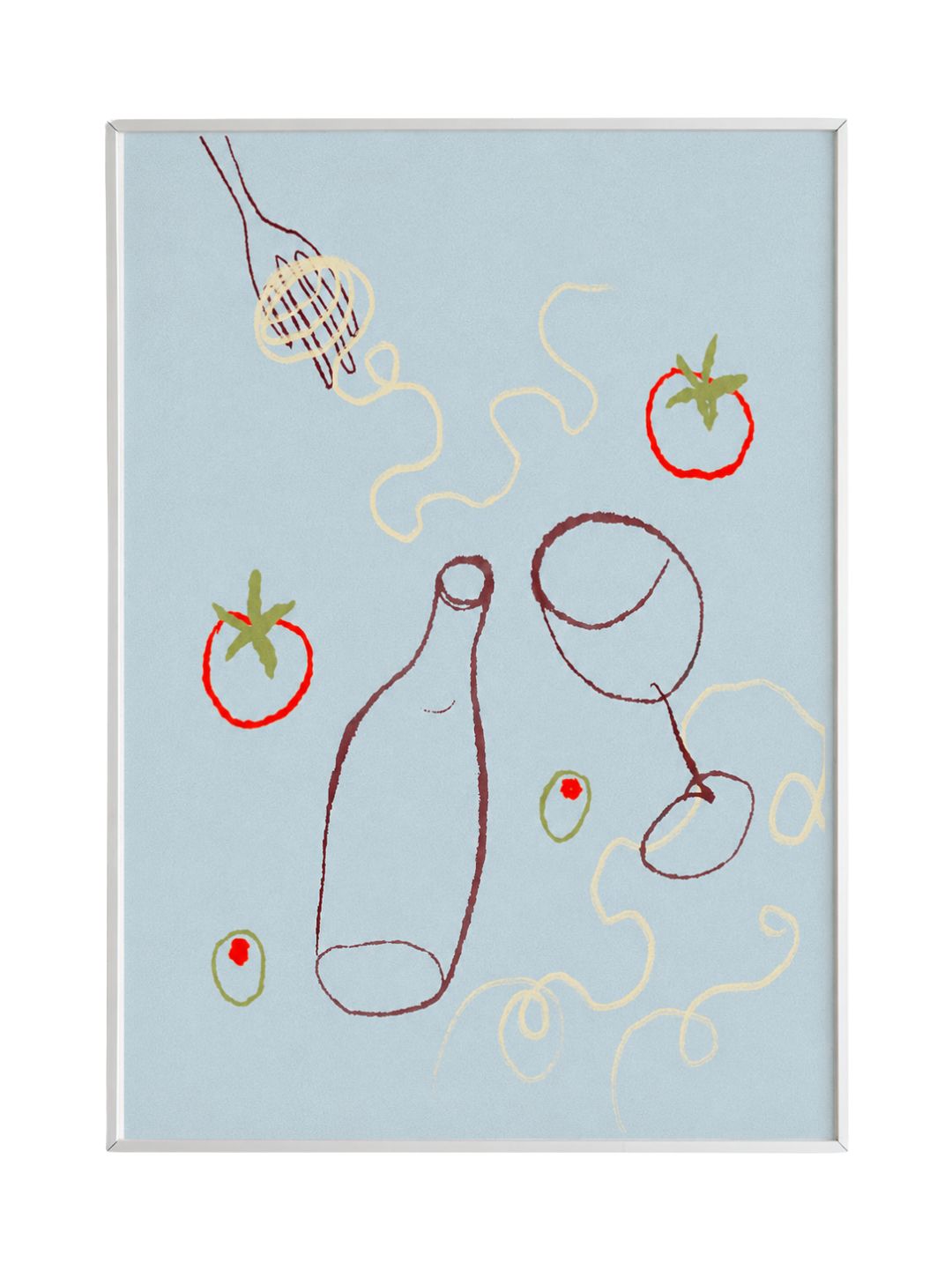 "Buon Cibo, Buon Vino, Buoni Amici" Art Print