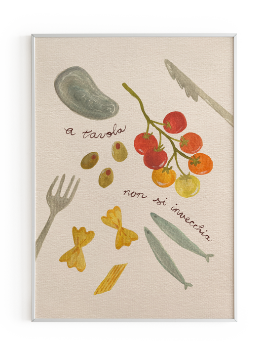 "A tavola" Art Print